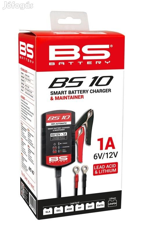 BS BATTERY BS10 Okos Akkumulátortöltő - 6V/12V 1A