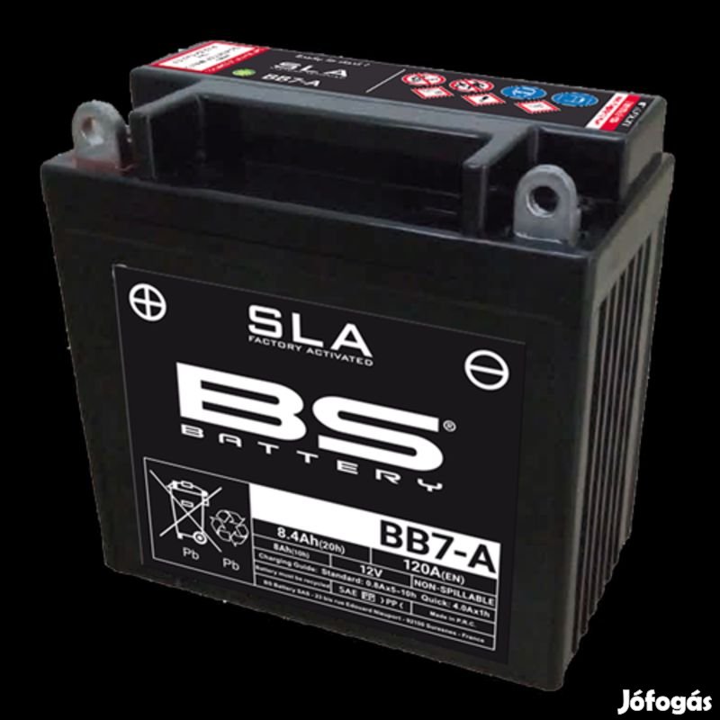 BS BATTERY Hagyományos Akkumulátor Savcsomaggal - BB7-A