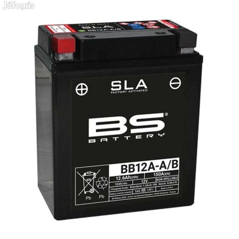 BS BATTERY SLA Akkumulátor Karbantartásmentes Gyárilag Aktivált - BB12