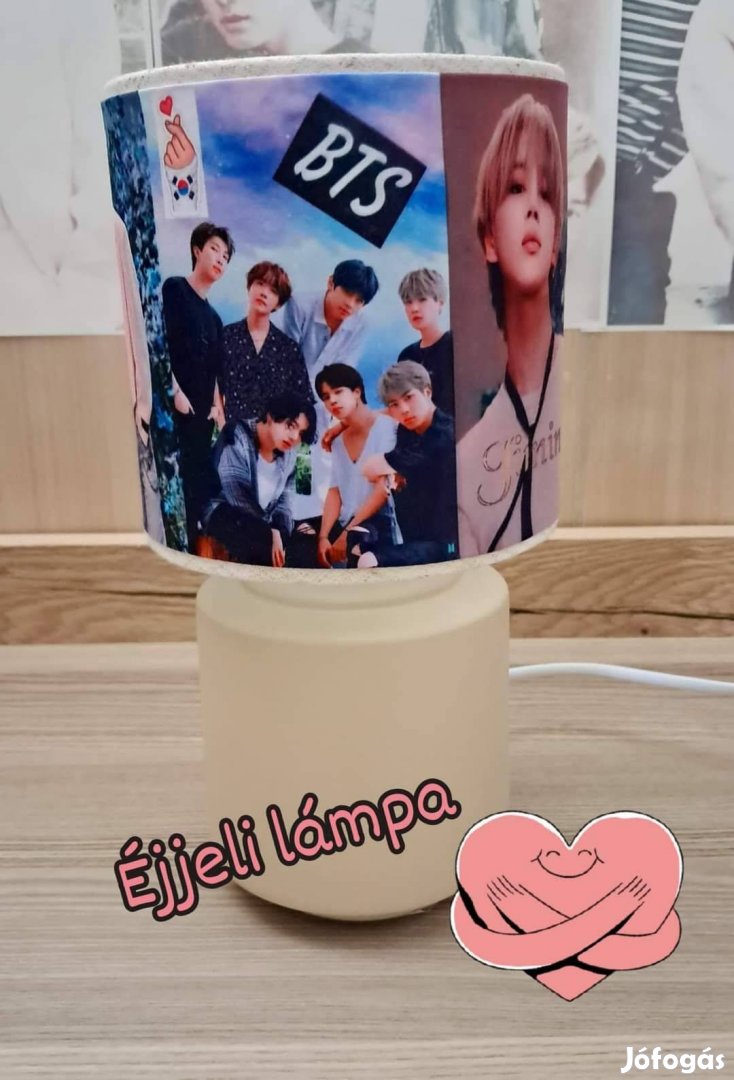 BTS mintás éjjeli lámpa