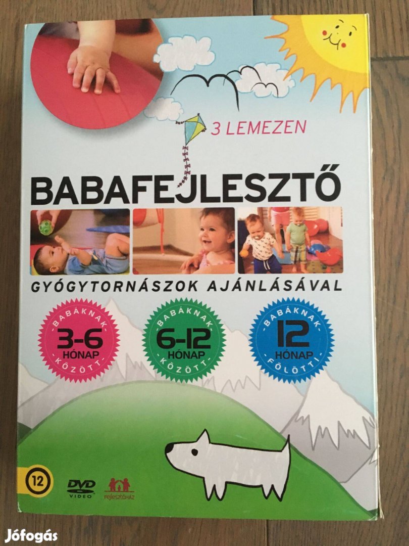 Babafejlesztő játékos torna DVD (dobozában 3 lemez) eladó