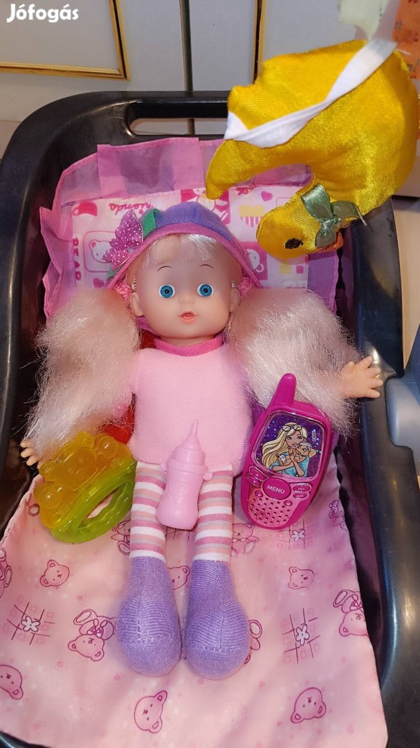 Babahordozó játékszett Barbie barbi telefon , baba