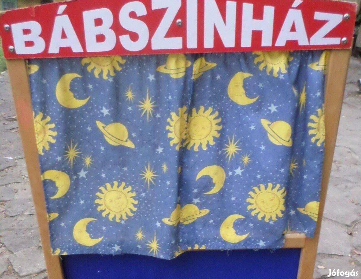 Bábszínház paraván gyerek fa játék