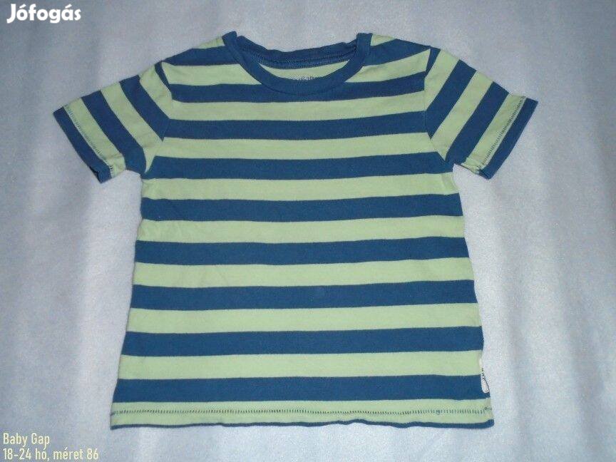 Baby Gap csíkos póló 18-24 hó méret 86 kék zöld