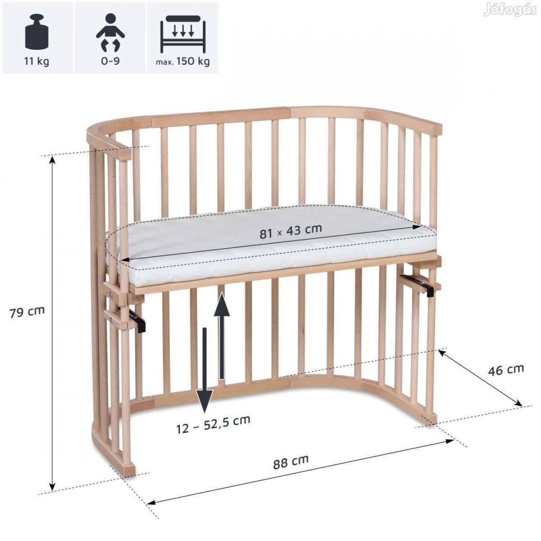 Babybay Original kiságy - babaöböl számos kiegészítővel