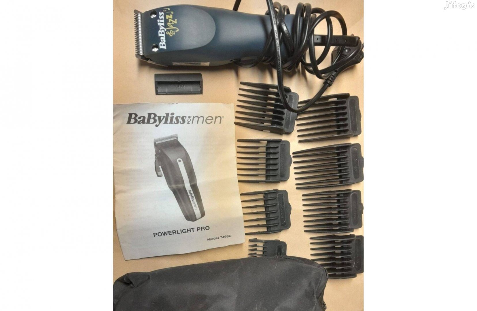 Babyliss hajnyíró gép, tartozékaival