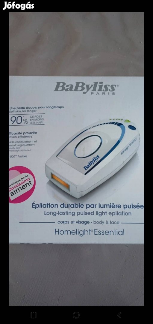 Babyliss homelight essential IPL szőrtelenítő készülék 