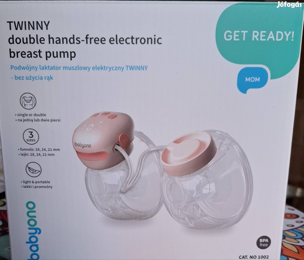 Babyono elektromos hordható mellszívó
