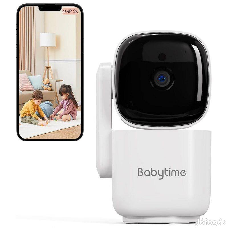 Babytime BT Cube vezeték nélküli beltéri biztonsági kamera, 2K - fehér