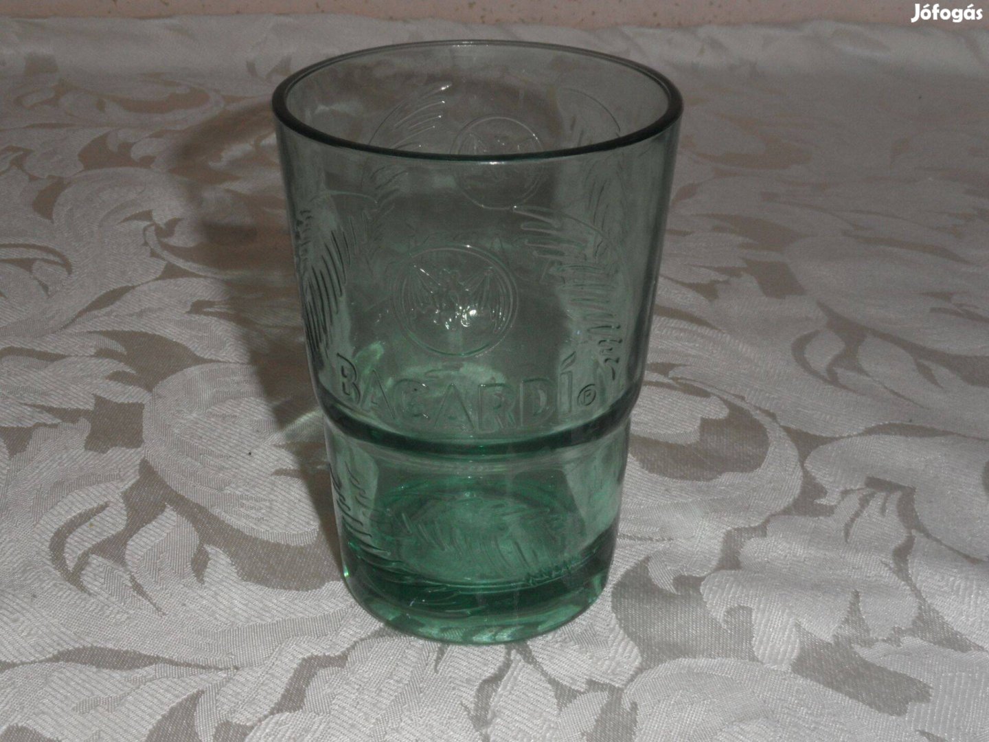 Bacardi vastagfalú zöld műanyag pohár