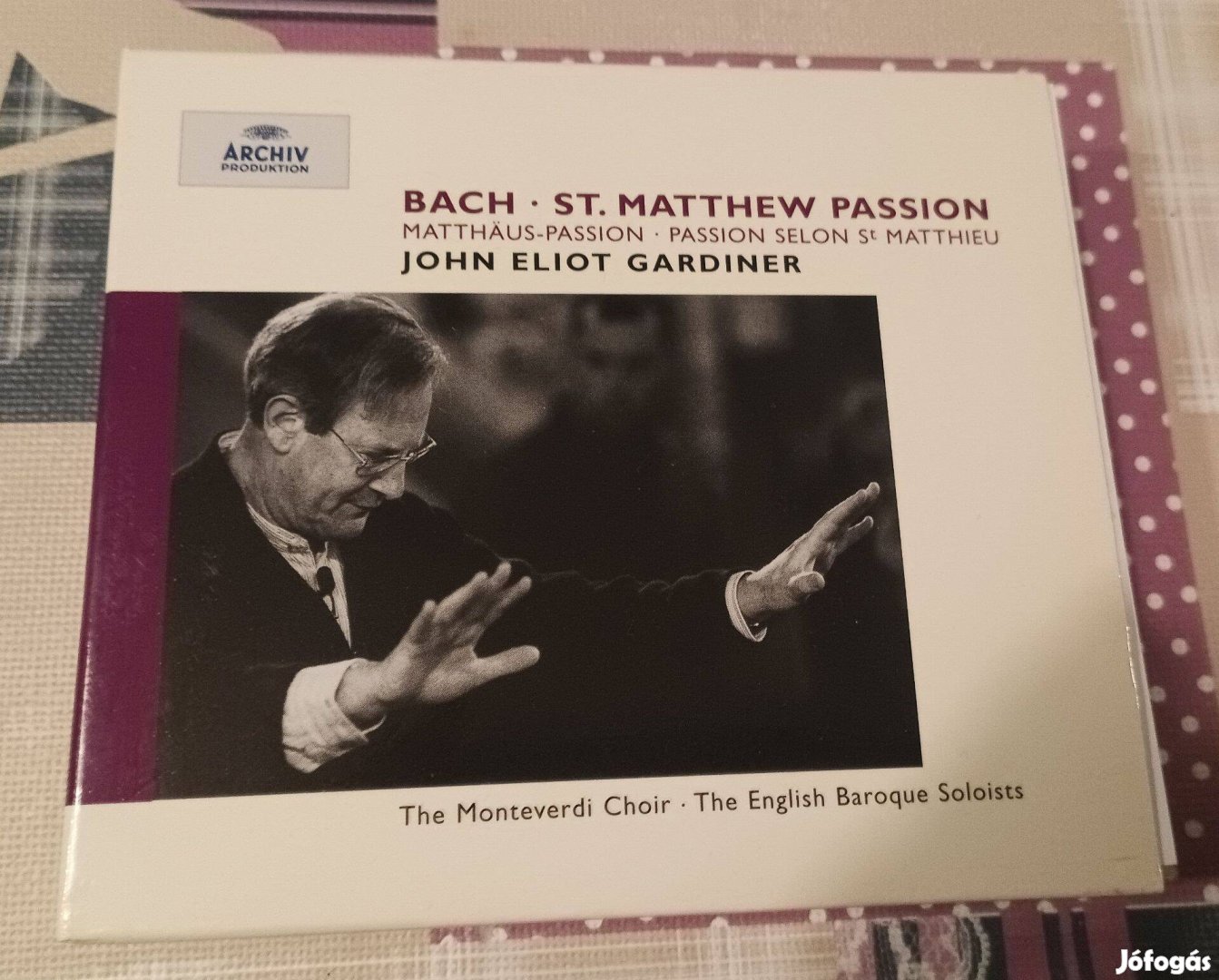 Bach Szent Máté Passió tripla (3db) CD tokjában, könyvecskéjével, karc