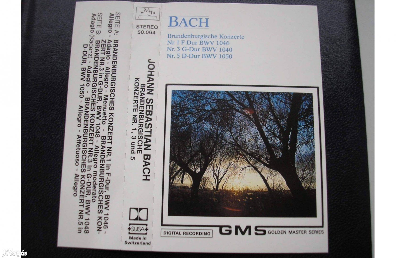 Bach - Brandenburgi koncert , Svájc , gyári műsoros kazetta