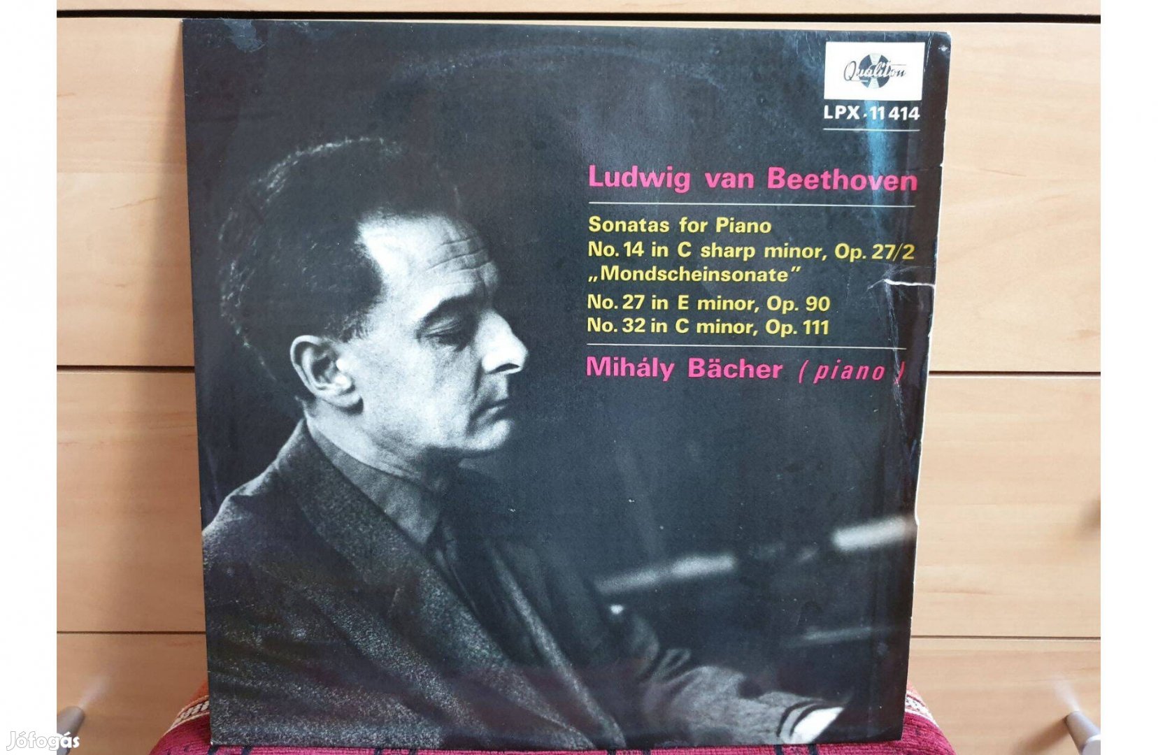 Bacher Mihály (piano) - Beethoven hanglemez bakelit lemez Vinyl