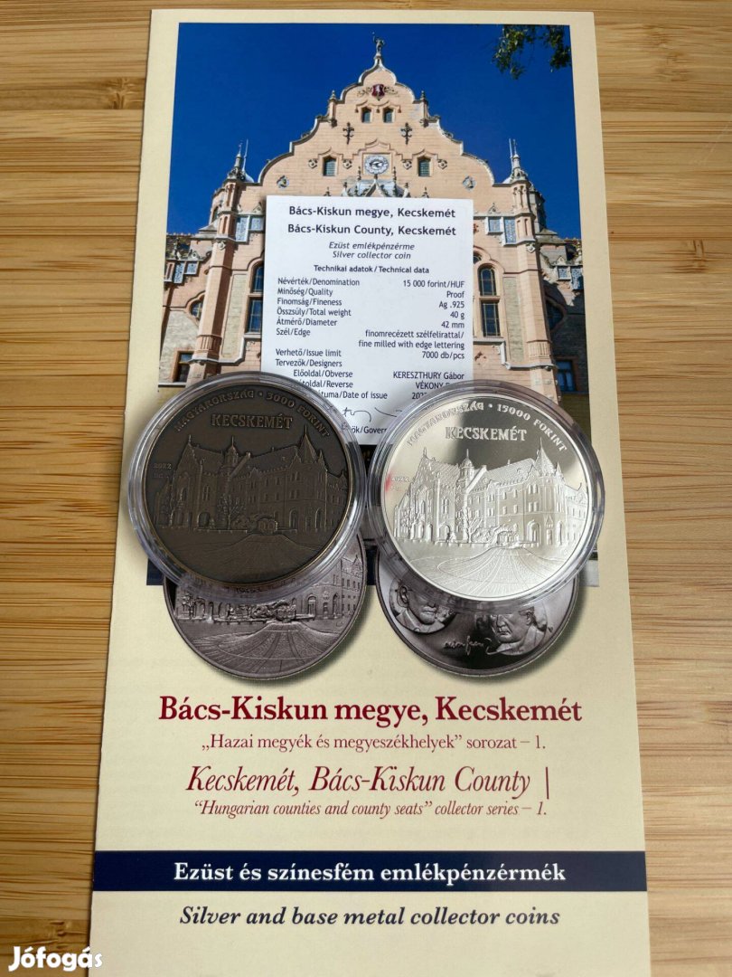 Bács-Kiskun megye, Kecskemét 15000 és 3000 forint emlékérme