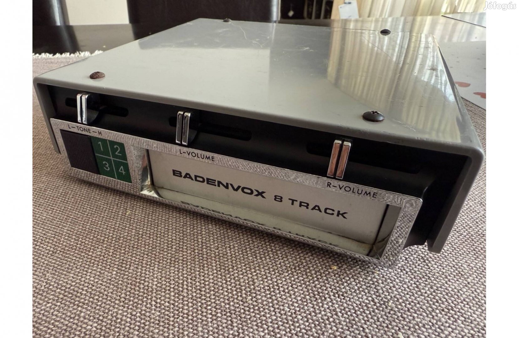 Badenvox 8 Track autórádió, magnó, 8 sávos kazetta, USA Retro