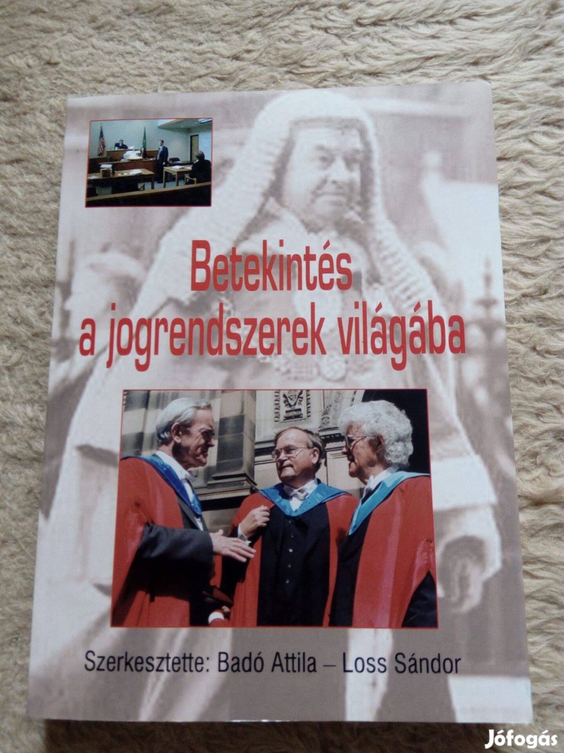 Badó Attila-Loss Sándor: Bevezetés a jogrendszerek világába könyv!