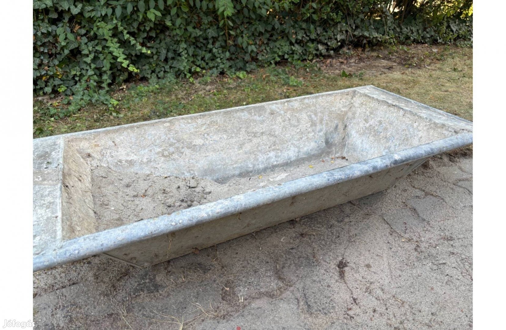 Bádog teknő, bádog kád, keverő kád