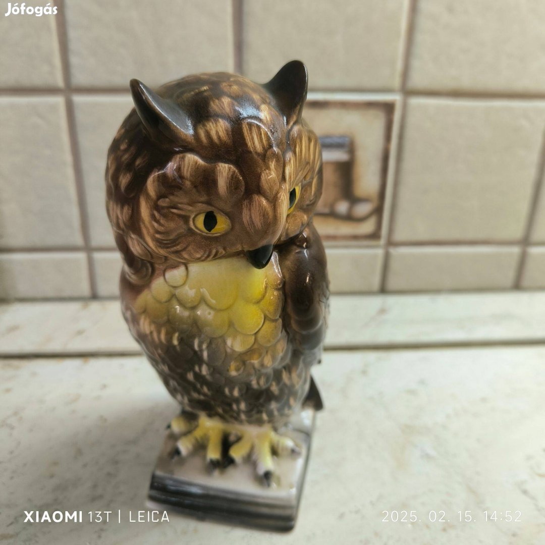 Bagoly eladó! Art deco Katzhütte porcelán bagoly eladó!