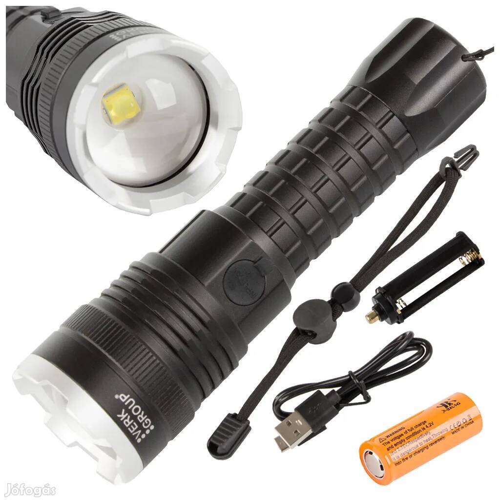 Bailong A72 Military Tactical Torch - LED Cree Xhp90 Zoom - Erős &