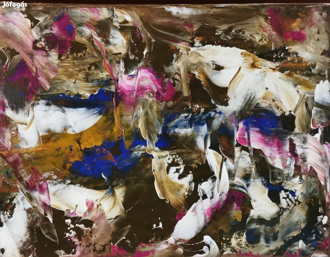 Baján Ildikó festmény 30 x 40 cm. Az előző világ túlélői