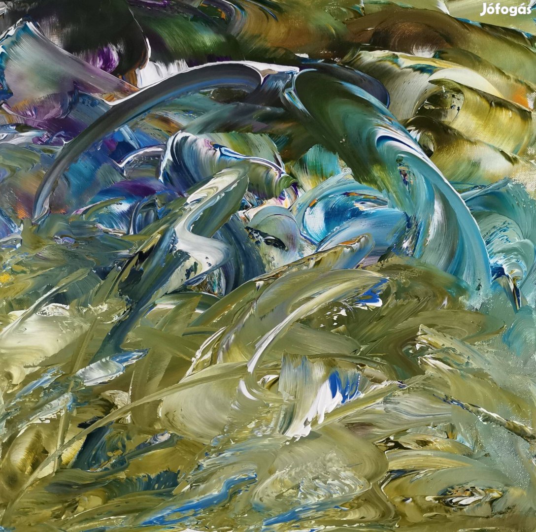 Baján Ildikó festmény 50 x 50 cm. Szárnyalás