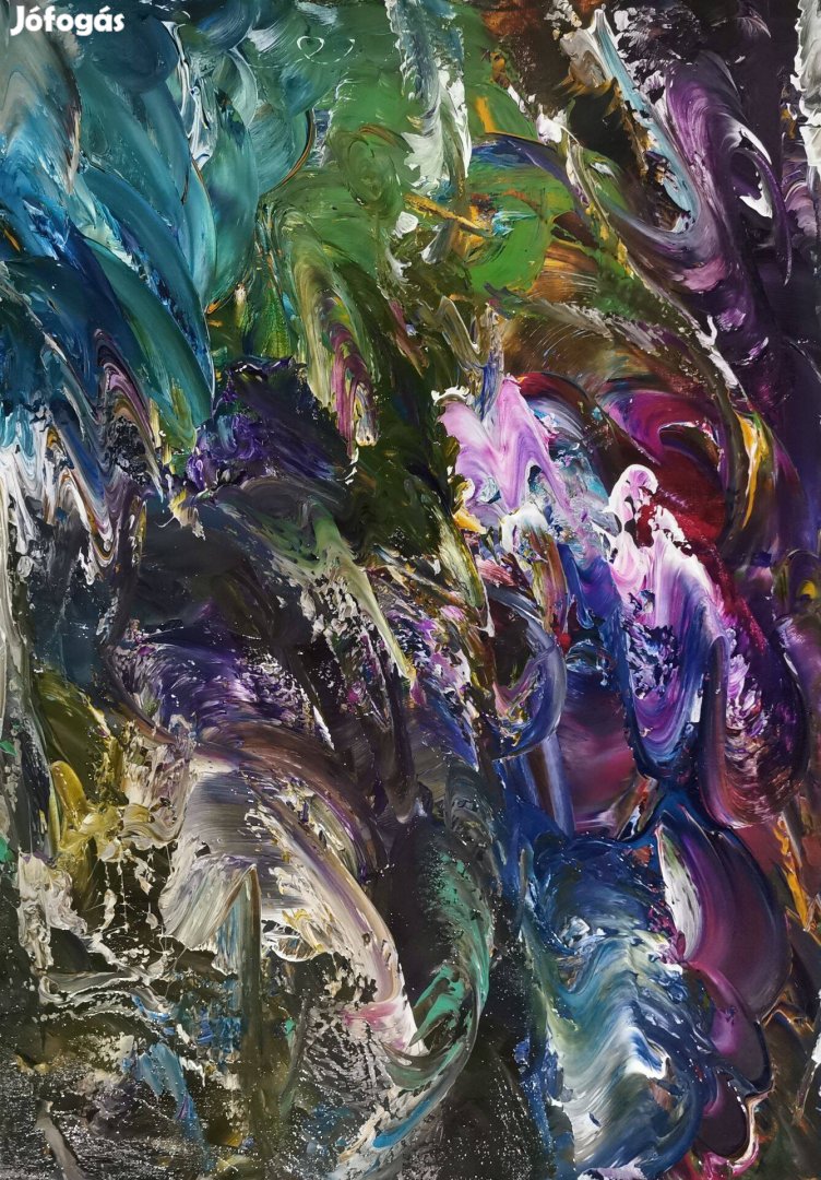 Baján Ildikó festmény 50 x 70 cm. Csodák kertje. Bármi