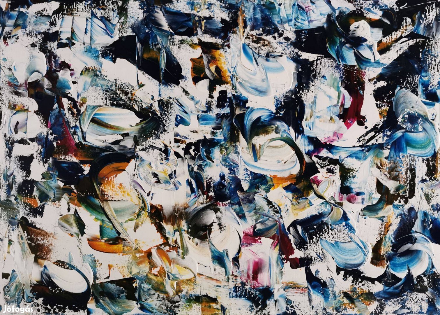 Baján Ildikó festmény 50 x 70 cm. Könnyed dallamok