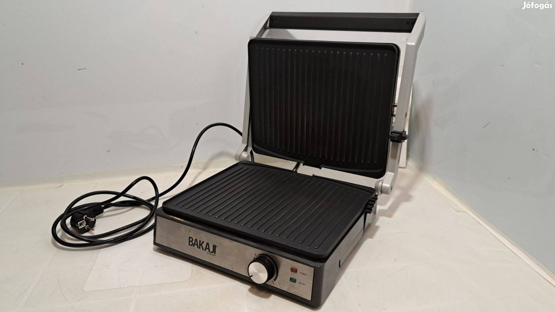 Bakaji Panini Maker, asztali kontaktgrill/szendvicssütő, újszerű