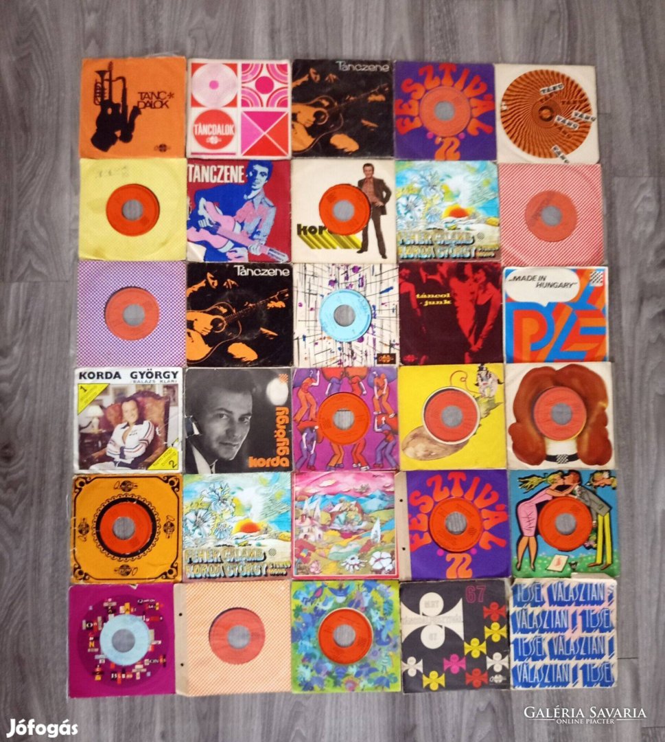 Bakelit Lemez Gyűjtemény Korda György 55 db SP Kislemez