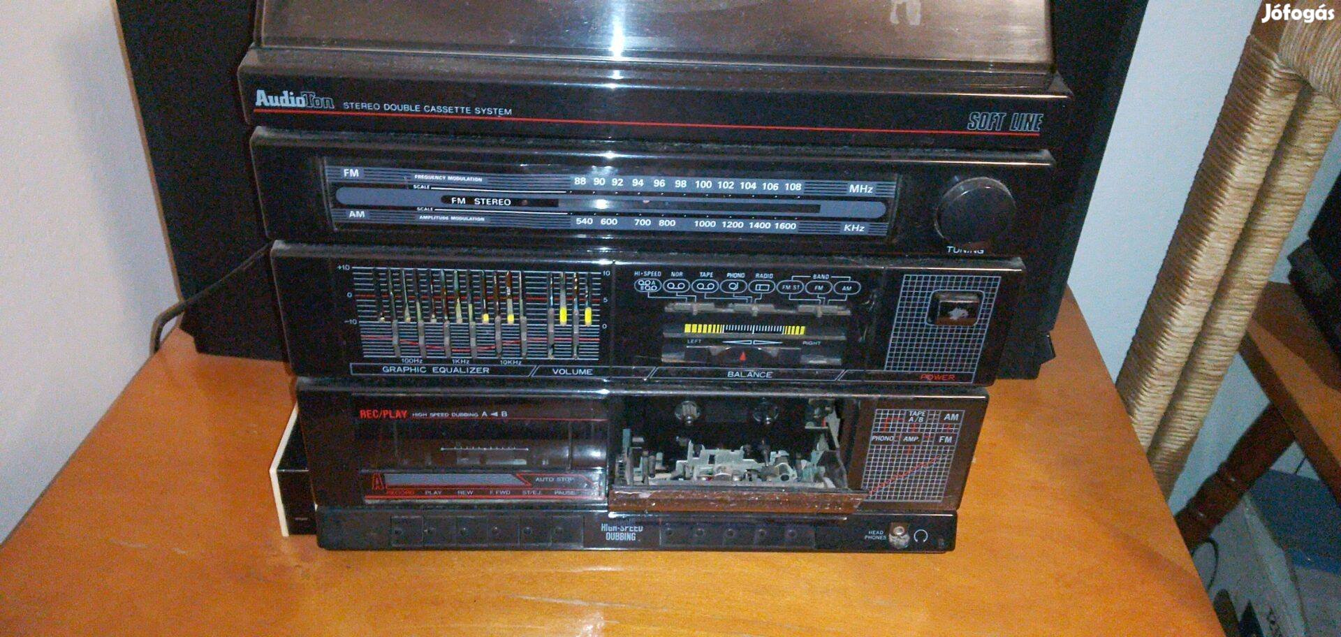 Bakelit kazetta rádiós hifi