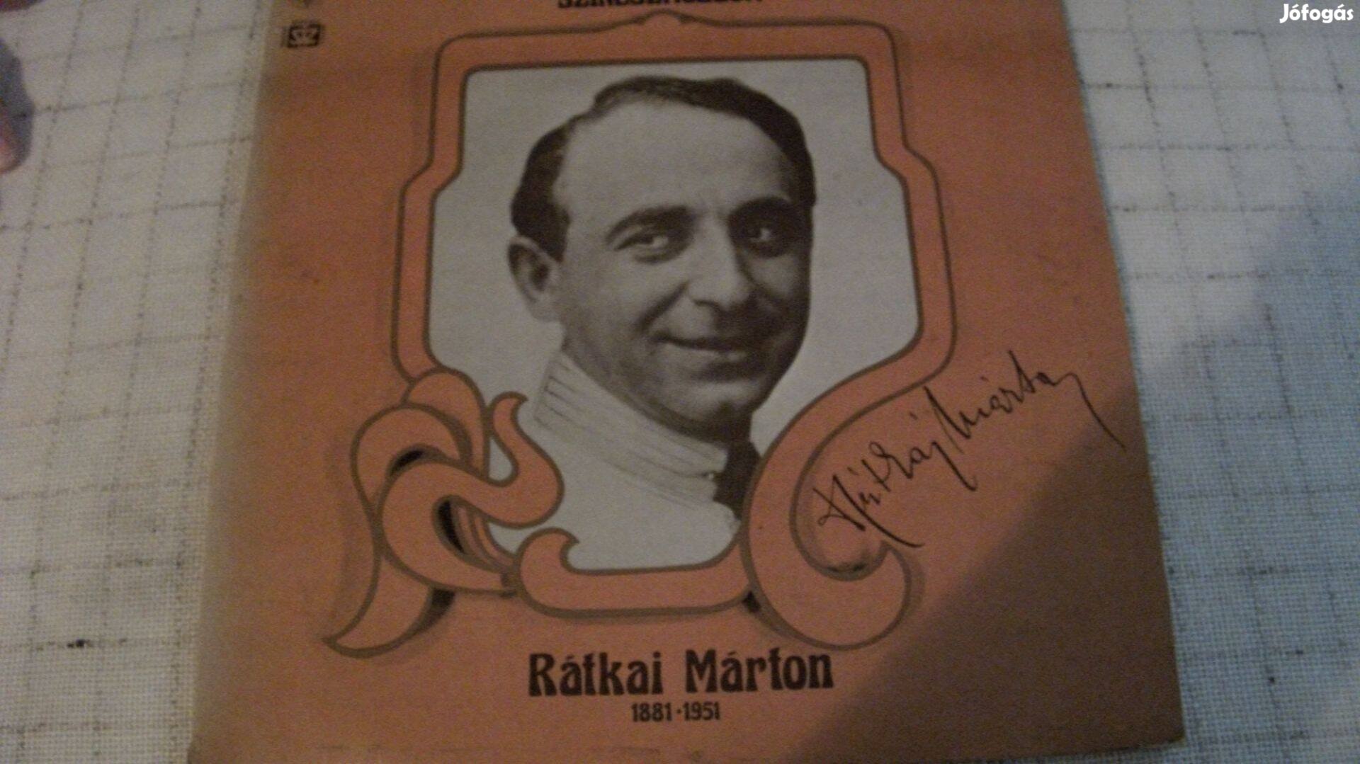 Bakelit lemez Szanész múzeum Rátlkai Márton 1980.évi kiadás