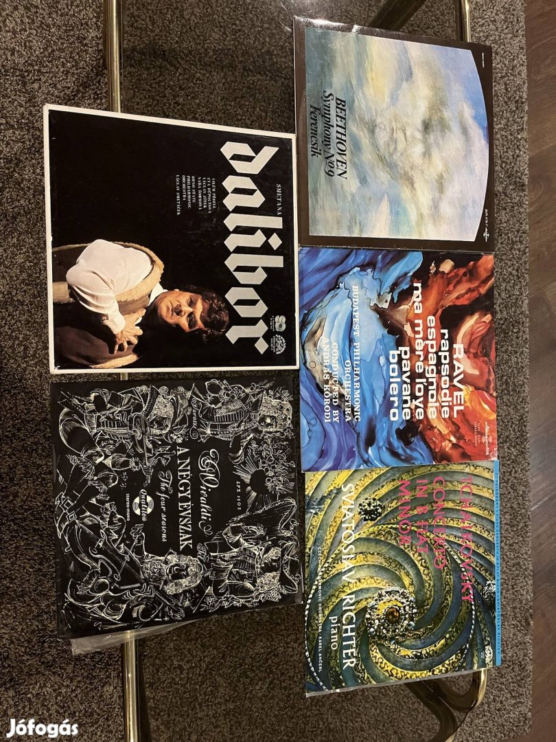 Bakelit lemezek komoly zene klasszikusok 5 db egyben