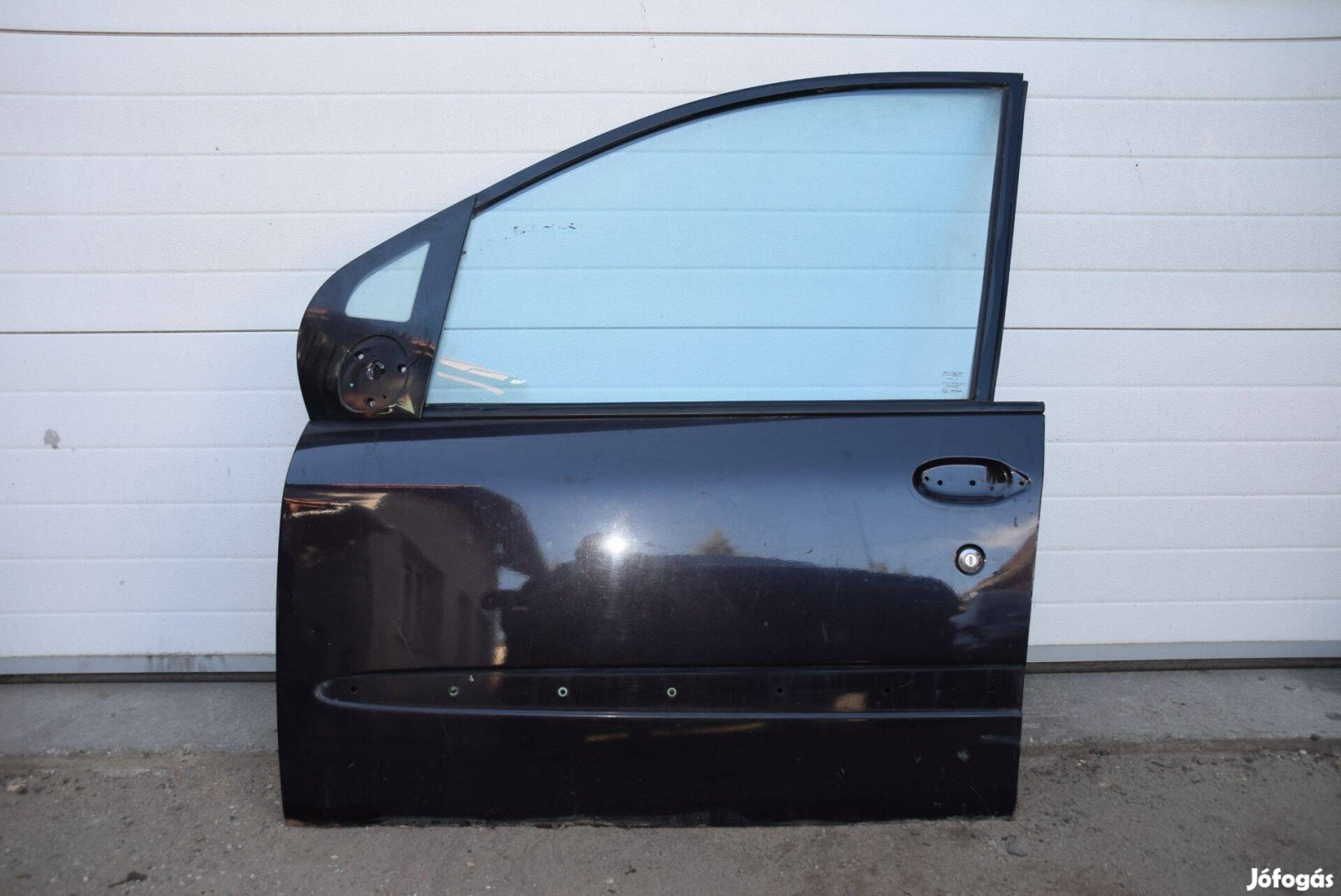 Bal első ajtó Multipla, üveg szerkezet is, vezető oldal fekete Fiat
