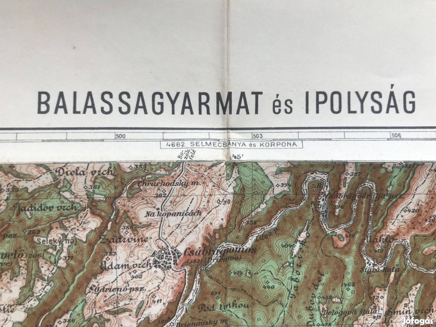 Balassagyarmat és Ipolyság térkép 1935-ből