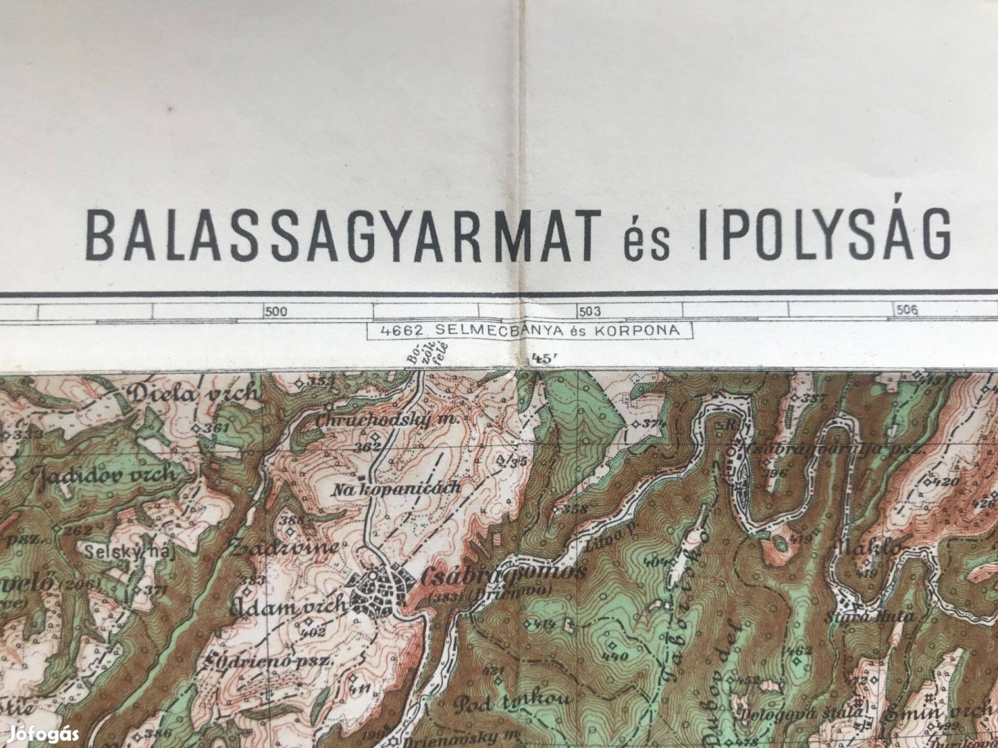 Balassagyarmat és Ipolyság térkép 1935-ös kiadás