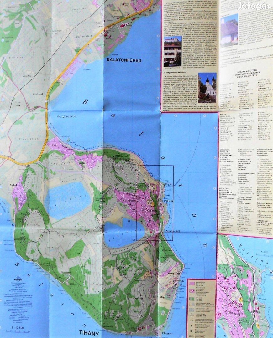 Balatonfüred Tihany térkép 2004