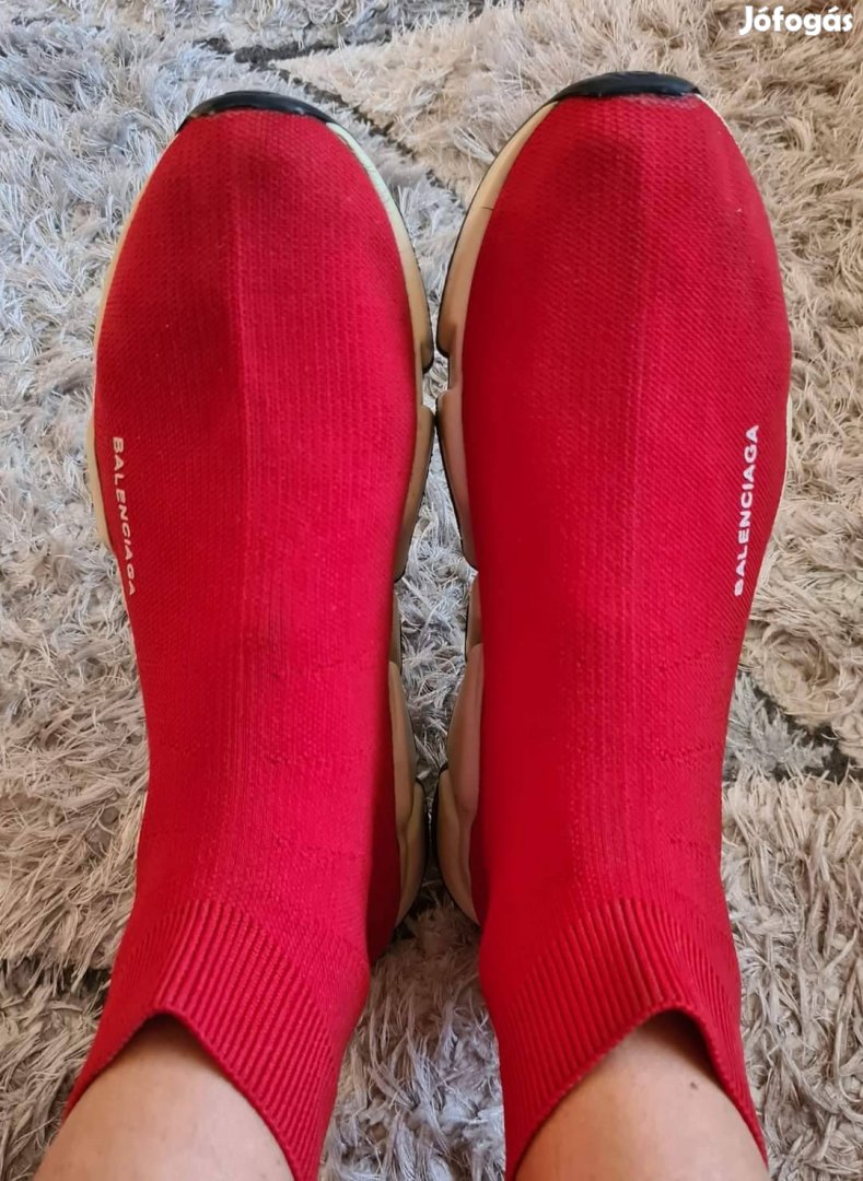 Balenciaga piros zoknicipő 39-es 