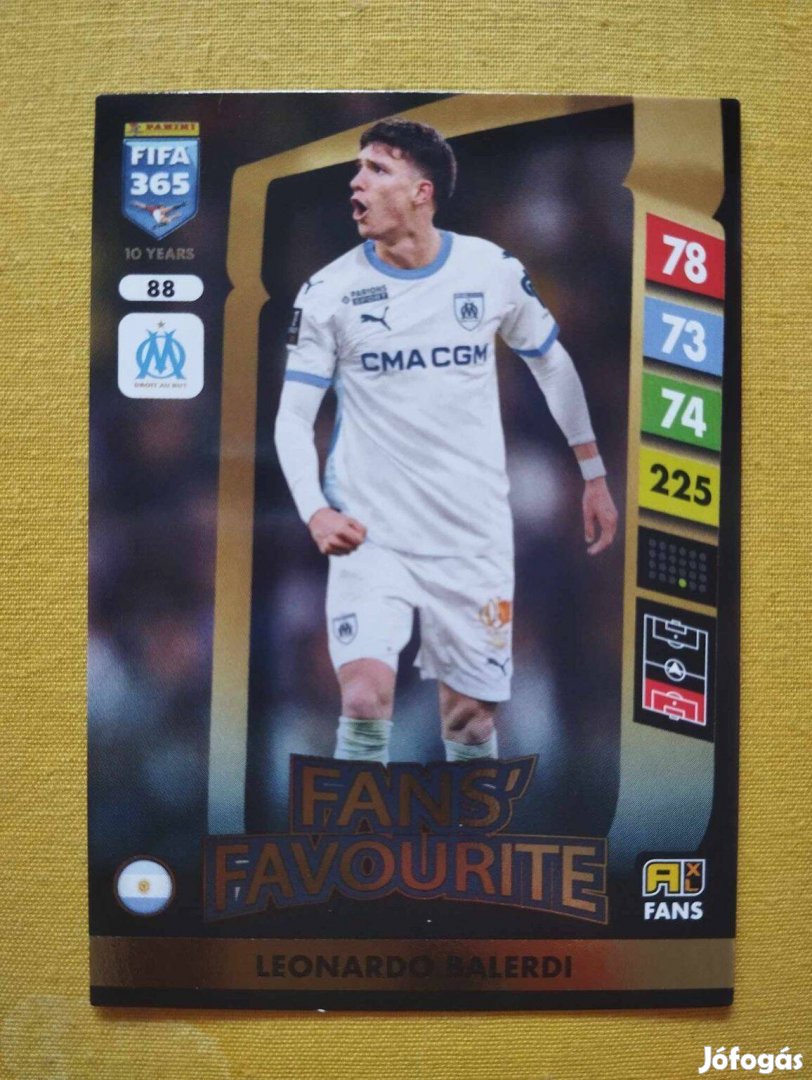 Balerdi Olympique Marseille FIFA 365 2025 Fans Favourite focis kártya