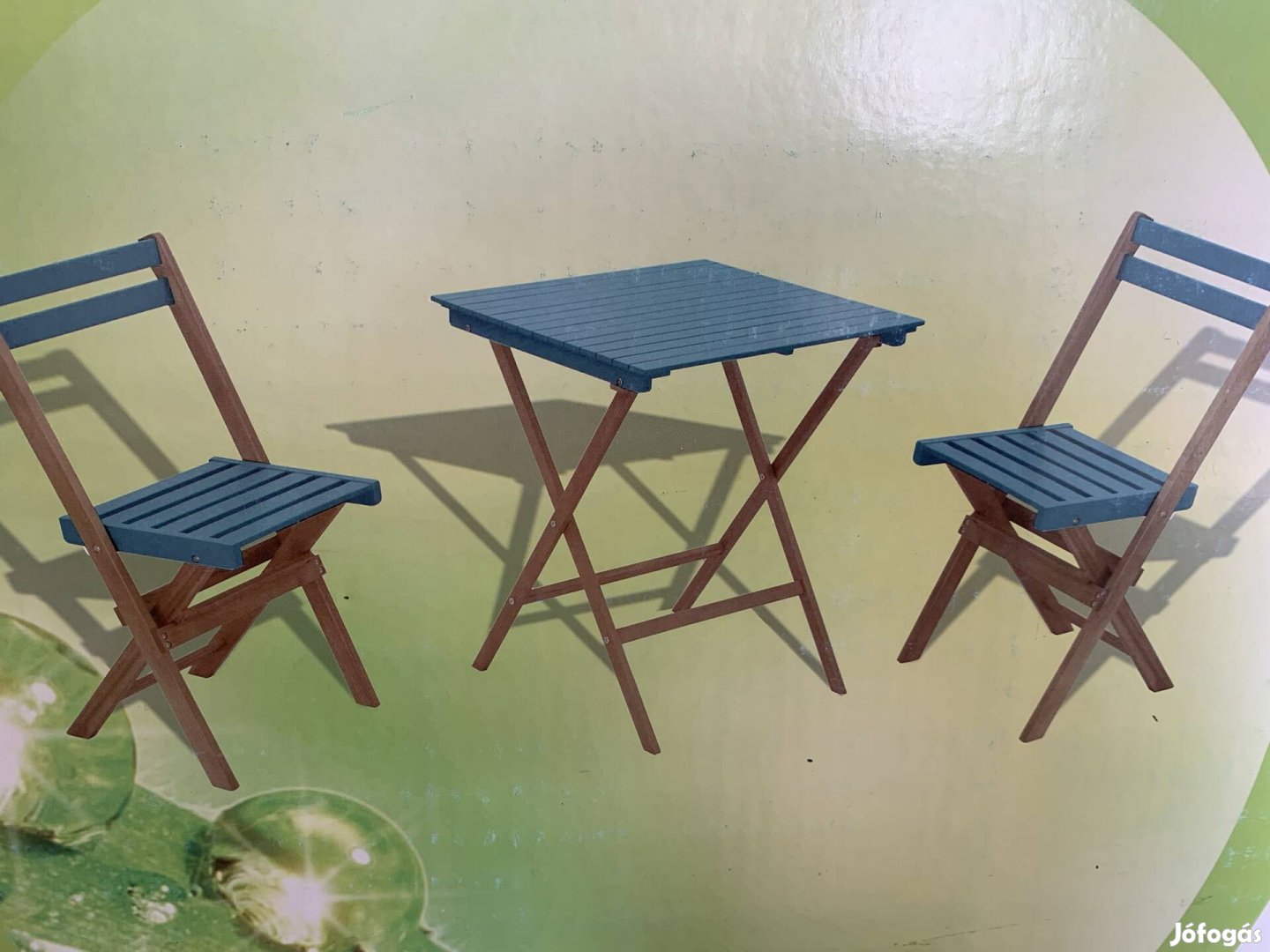 Balkon bútor, kerti asztal + db szék akácia