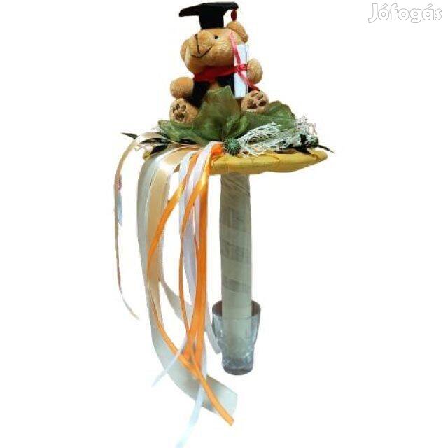 Ballagási csokor, szatén szalagokkal 35cm, 3sz