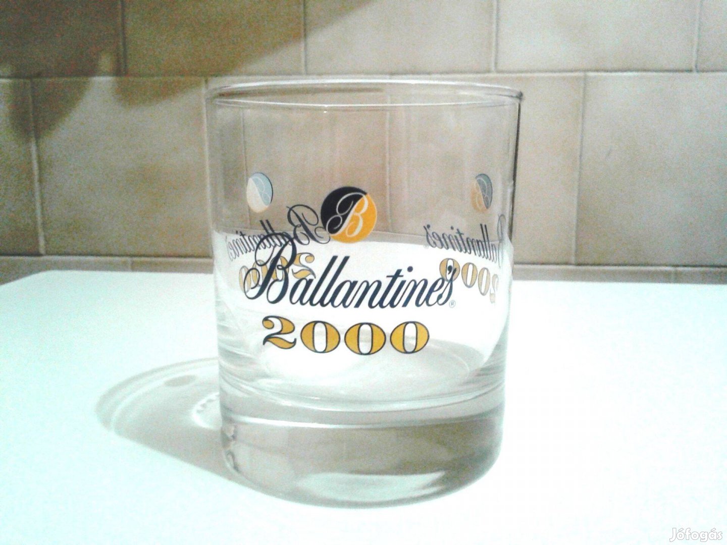 Ballantines 2000 feliratos festett üveg pohár whiskys