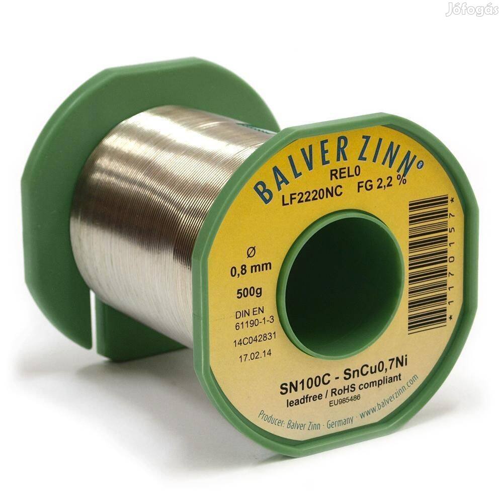 Balver Zinn forrasztó ón 0,8 mm - LF2220NC SN100C