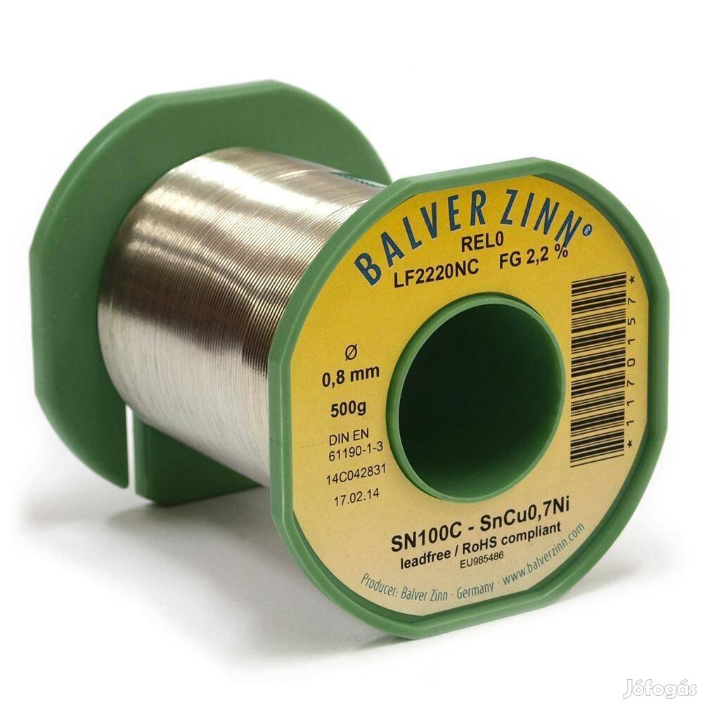 Balver Zinn forrasztó ón 0,8 mm - LF2220NC SN100C