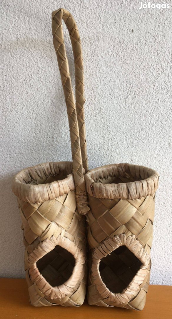Bambusz kézműves bortasak, új
