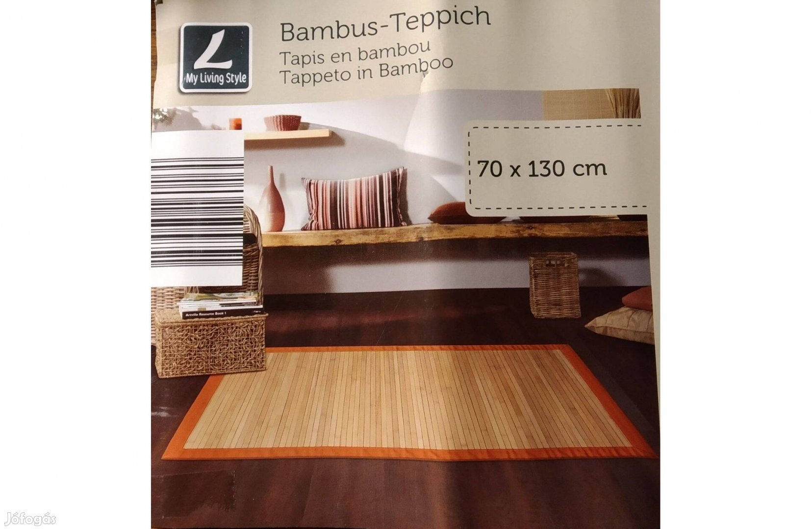 Bambusz szőnyeg Új 130x70cm, elegáns, természetes, tartós kétféle