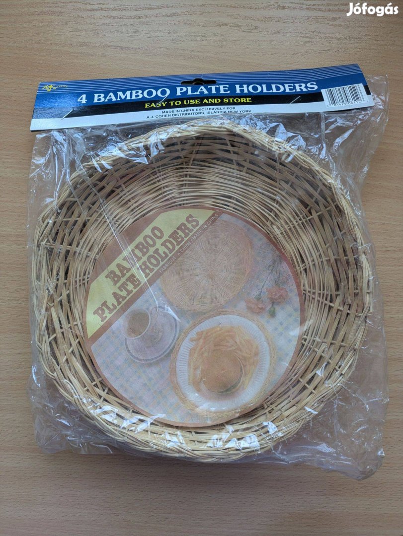 Bambusz tányér tartó készlet