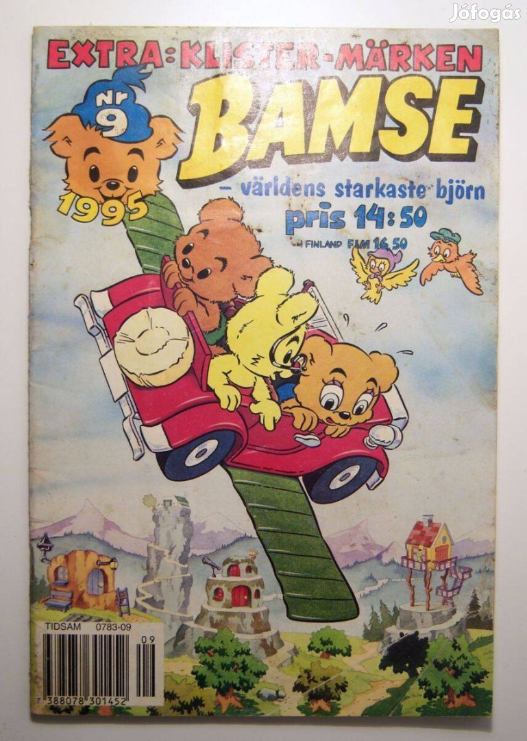 Bamse Nr.9 (1995) Svéd Nyelvű Képregény (viseltes)