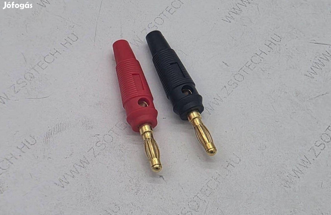 Banándugó 4mm pár aranyozott csavaros banán dugó RC labortáp