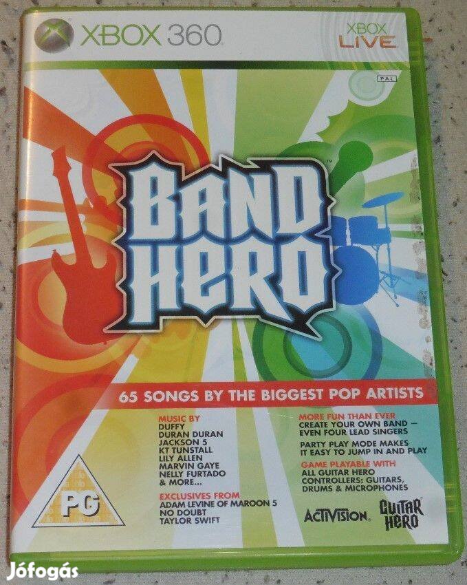 Band Hero (Guitar Hero) (Dobhoz Is) Gyári Xbox 360 Játék Akár Féláron