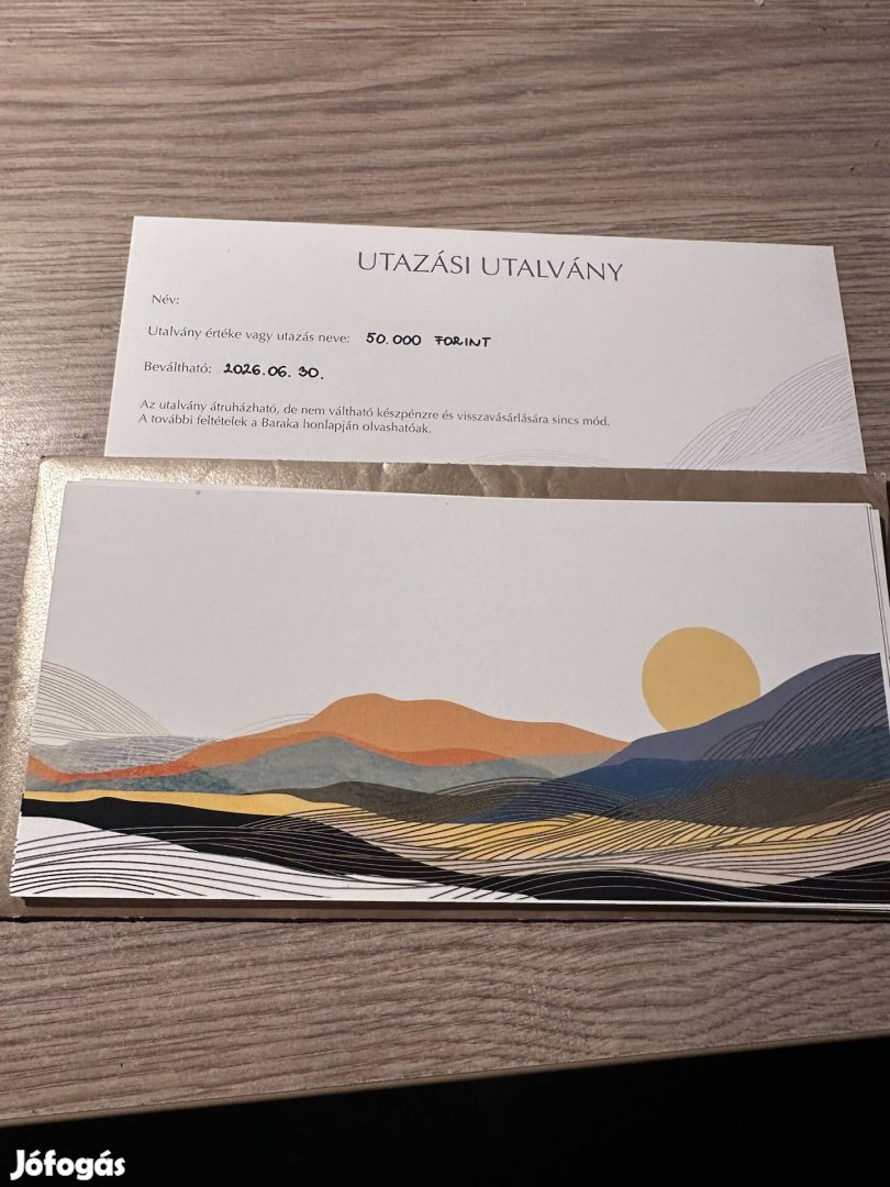 Baraka utazási utalvány